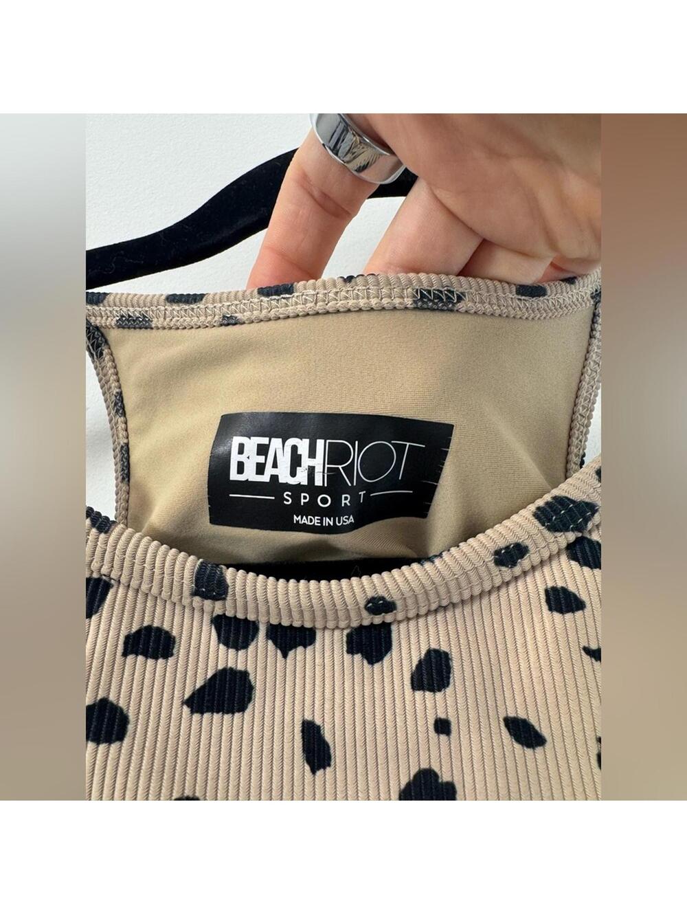Beach Riot Anna Ribbed Tank - Leopard Spot - Picture 4 of 9